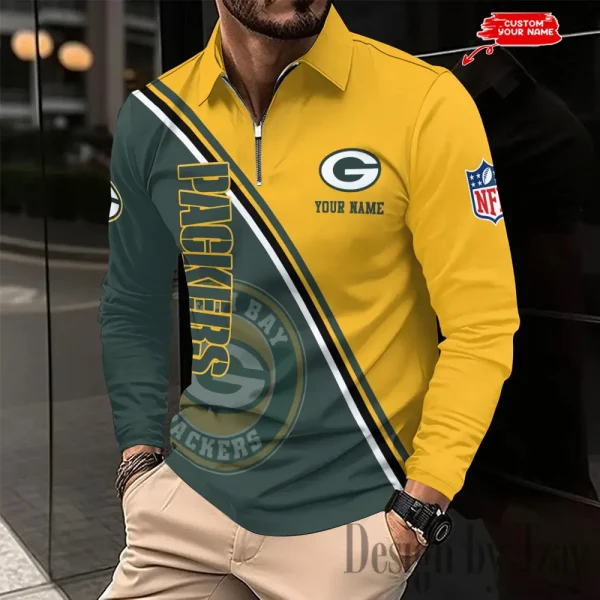 Green Bay Packers Fashion Men's Business Long Sleeve T-Shirt SPTLSPS275