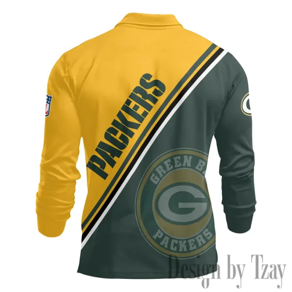 Green Bay Packers Fashion Men's Business Long Sleeve T-Shirt SPTLSPS275 - Image 3
