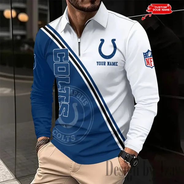 Indianapolis Colts Fashion Men's Business Long Sleeve T-Shirt SPTLSPS277
