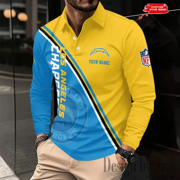 Los Angeles Chargers Fashion Men's Business Long Sleeve T-Shirt SPTLSPS281