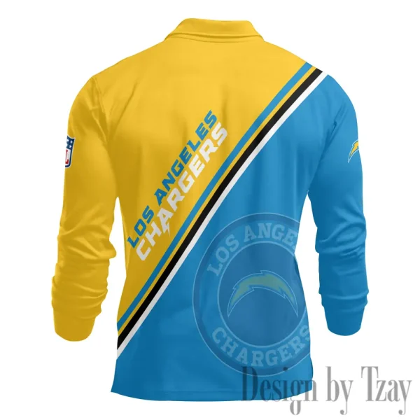 Los Angeles Chargers Fashion Men's Business Long Sleeve T-Shirt SPTLSPS281 - Image 3