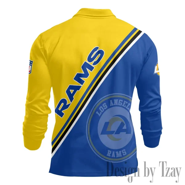 Los Angeles Rams Fashion Men's Business Long Sleeve T-Shirt SPTLSPS282 - Image 3