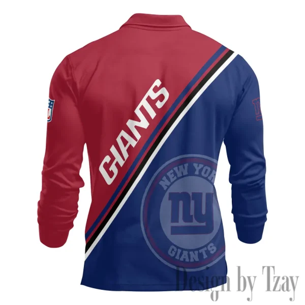 New York Giants Fashion Men's Business Long Sleeve T-Shirt SPTLSPS287 - Image 3