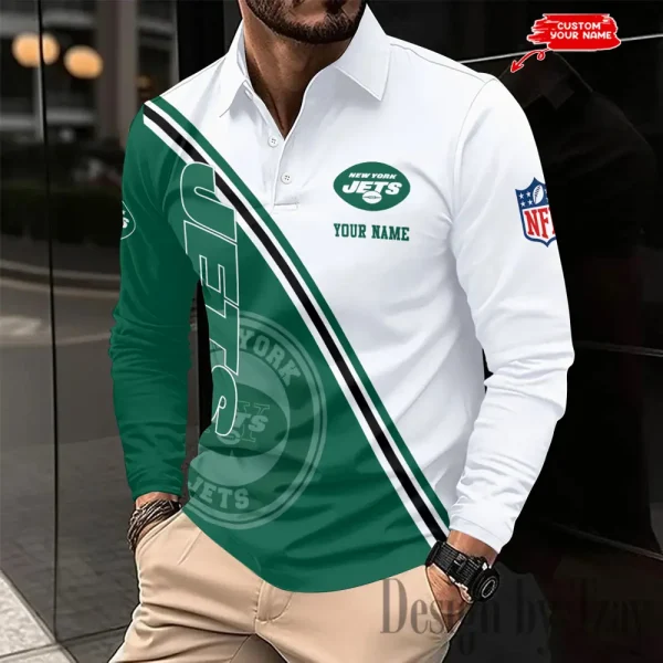 New York Jets Fashion Men's Business Long Sleeve T-Shirt SPTLSPS288 - Image 2