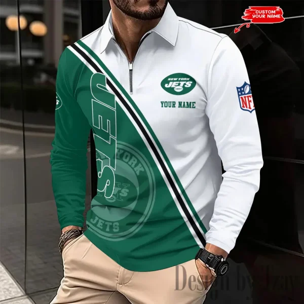 New York Jets Fashion Men's Business Long Sleeve T-Shirt SPTLSPS288