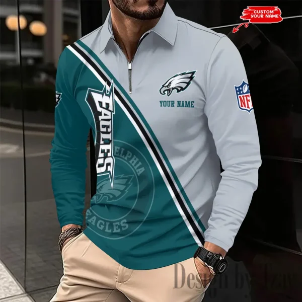 Philadelphia Eagles Fashion Men's Business Long Sleeve T-Shirt SPTLSPS289