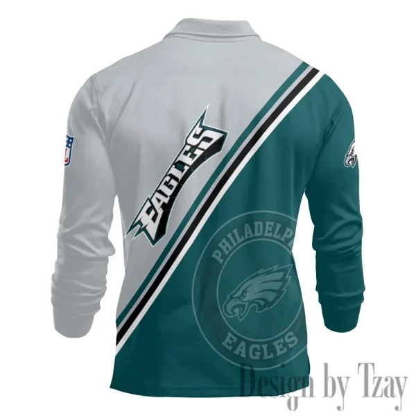 Philadelphia Eagles Fashion Men's Business Long Sleeve T-Shirt SPTLSPS289 - Image 3