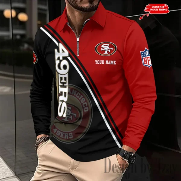 San Francisco 49ers Fashion Men's Business Long Sleeve T-Shirt SPTLSPS291