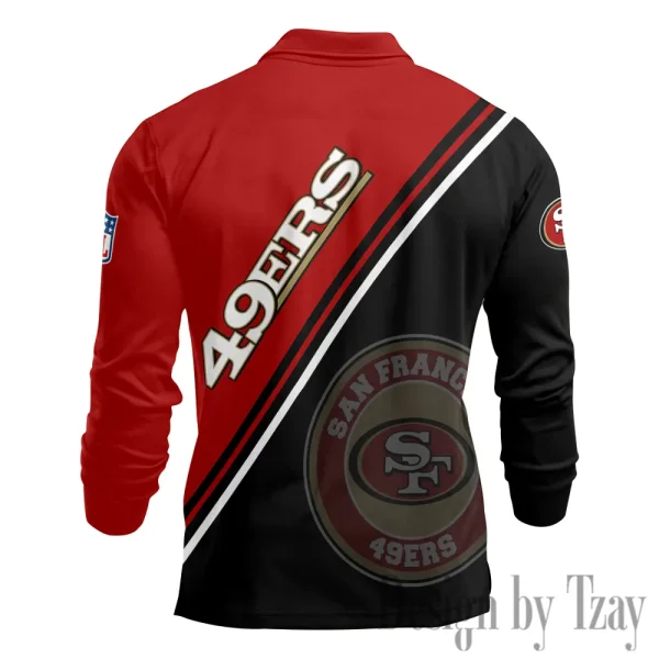 San Francisco 49ers Fashion Men's Business Long Sleeve T-Shirt SPTLSPS291 - Image 3