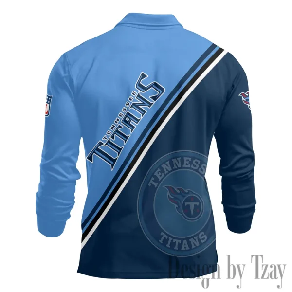 Tennessee Titans Fashion Men's Business Long Sleeve T-Shirt SPTLSPS294 - Image 3