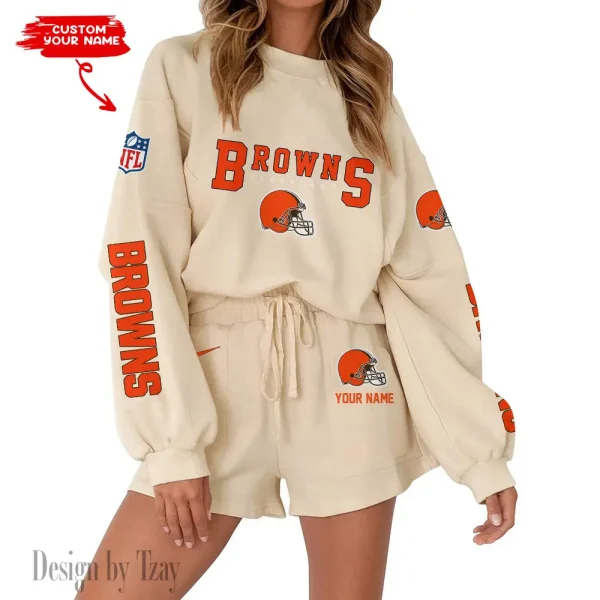 Cleveland Browns Fashionable Casual Women's Sweatsuit New 2025 SPTW2POSS008