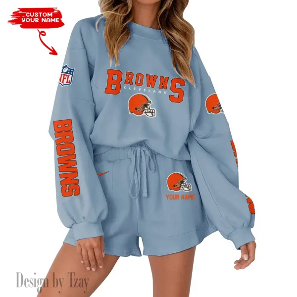 Cleveland Browns Fashionable Casual Women's Sweatsuit New 2025 SPTW2POSS008 - Image 4