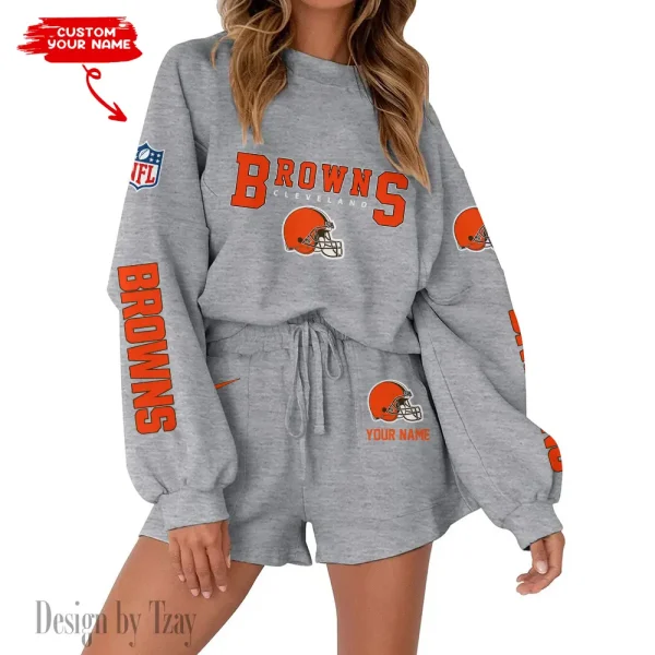 Cleveland Browns Fashionable Casual Women's Sweatsuit New 2025 SPTW2POSS008 - Image 5