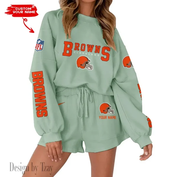 Cleveland Browns Fashionable Casual Women's Sweatsuit New 2025 SPTW2POSS008 - Image 6