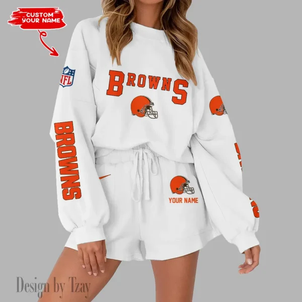 Cleveland Browns Fashionable Casual Women's Sweatsuit New 2025 SPTW2POSS008 - Image 7