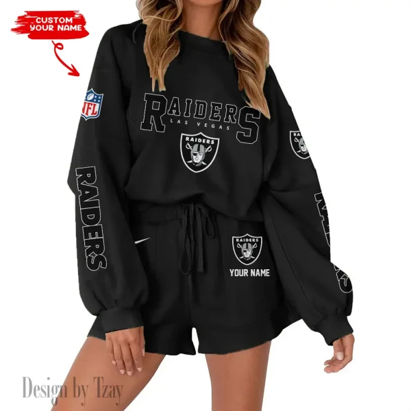 Las Vegas Raiders Fashionable Casual Women's Sweatsuit New 2025 SPTW2POSS017 - Image 2