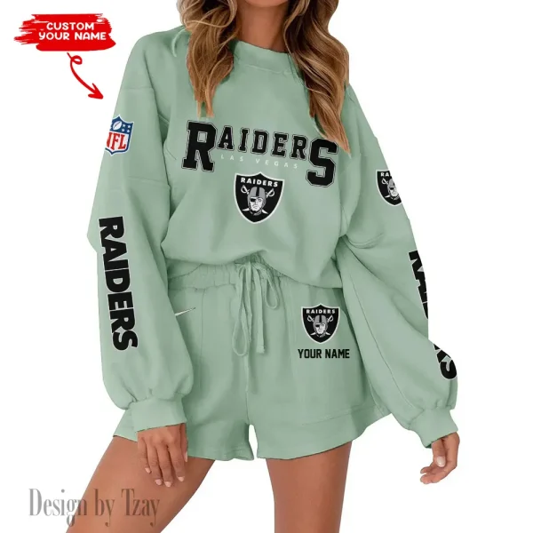 Las Vegas Raiders Fashionable Casual Women's Sweatsuit New 2025 SPTW2POSS017 - Image 3