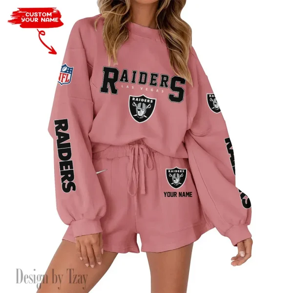 Las Vegas Raiders Fashionable Casual Women's Sweatsuit New 2025 SPTW2POSS017 - Image 7