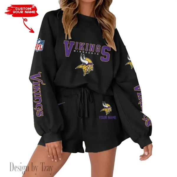 Minnesota Vikings Fashionable Casual Women's Sweatsuit New 2025 SPTW2POSS021 - Image 2