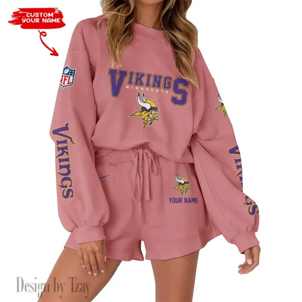 Minnesota Vikings Fashionable Casual Women's Sweatsuit New 2025 SPTW2POSS021 - Image 3