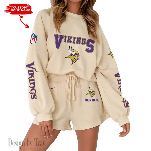 Minnesota Vikings Fashionable Casual Women's Sweatsuit New 2025 SPTW2POSS021 - Image 4