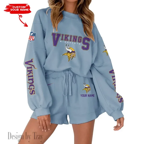 Minnesota Vikings Fashionable Casual Women's Sweatsuit New 2025 SPTW2POSS021 - Image 5