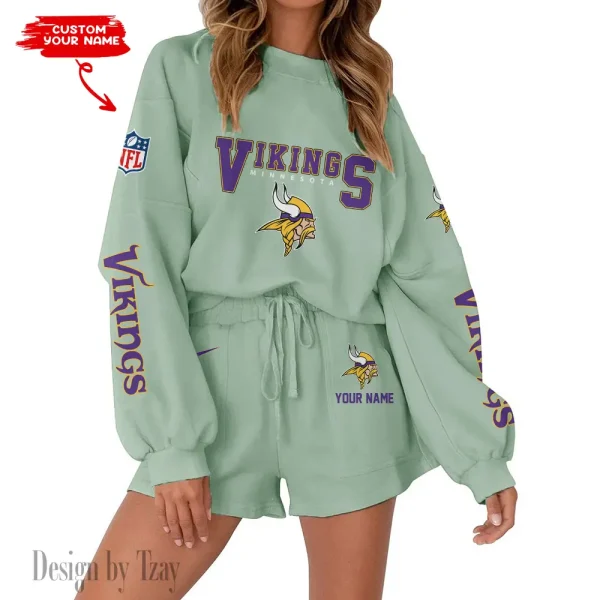 Minnesota Vikings Fashionable Casual Women's Sweatsuit New 2025 SPTW2POSS021 - Image 6