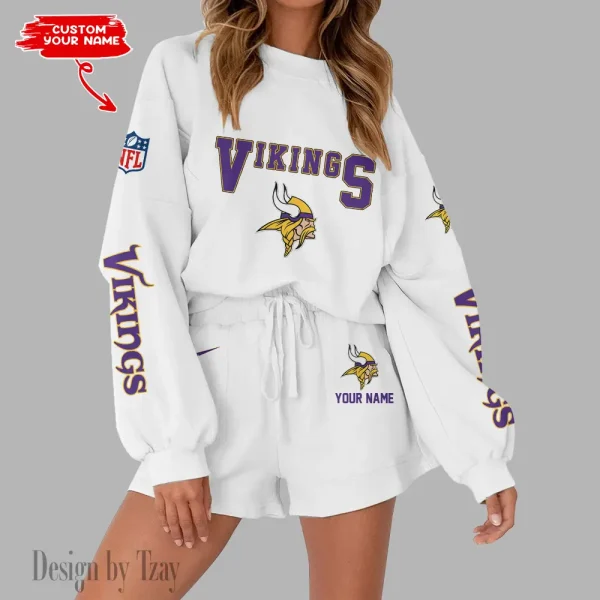 Minnesota Vikings Fashionable Casual Women's Sweatsuit New 2025 SPTW2POSS021 - Image 7