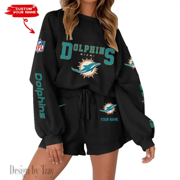 Miami Dolphins Fashionable Casual Women's Sweatsuit New 2025 SPTW2POSS020 - Image 2