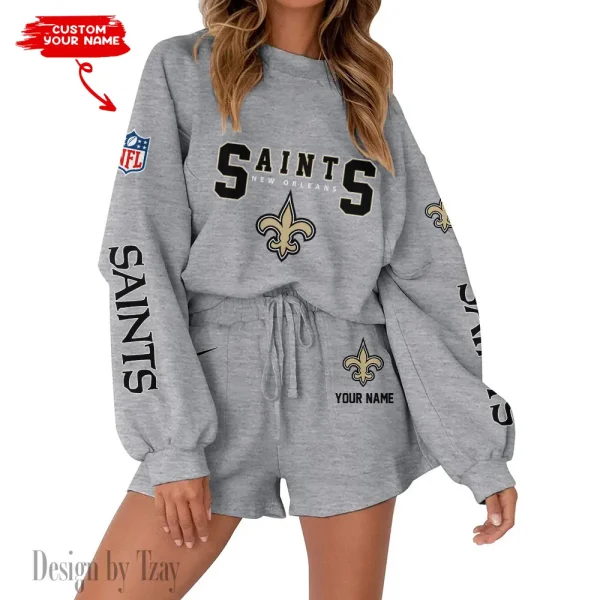 New Orleans Saints Fashionable Casual Women's Sweatsuit New 2025 SPTW2POSS023 - Image 5