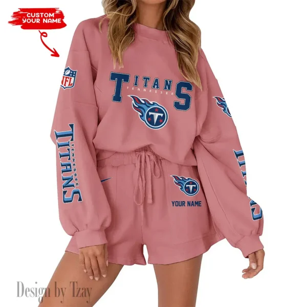 Tennessee Titans Fashionable Casual Women's Sweatsuit New 2025 SPTW2POSS031 - Image 3