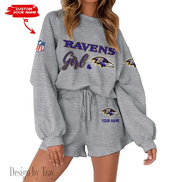 Baltimore Ravens Fashionable Casual Women's Sweatsuit New 2025 SPTW2POSS067 - Image 5