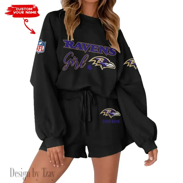 Baltimore Ravens Fashionable Casual Women's Sweatsuit New 2025 SPTW2POSS067 - Image 7