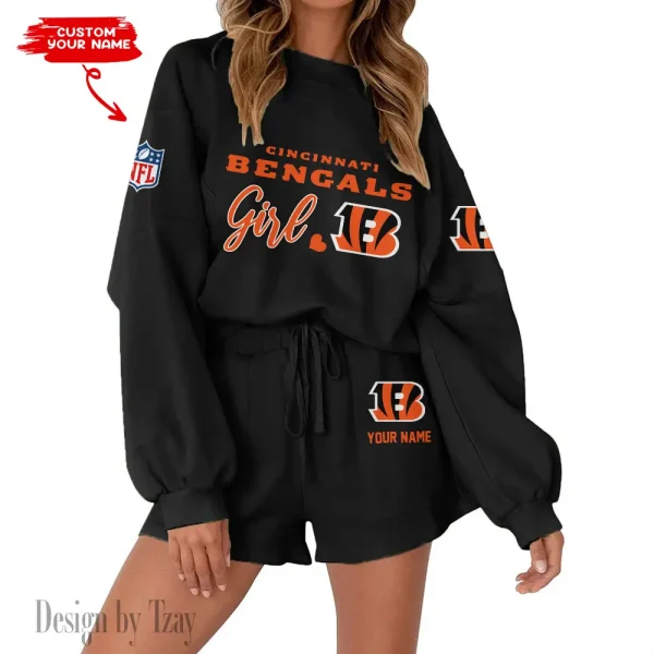 Cincinnati Bengals Fashionable Casual Women's Sweatsuit New 2025 SPTW2POSS071