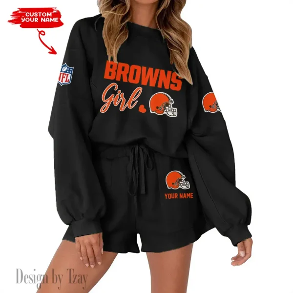 Cleveland Browns Fashionable Casual Women's Sweatsuit New 2025 SPTW2POSS072