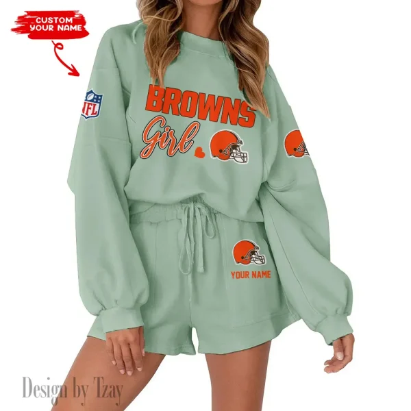 Cleveland Browns Fashionable Casual Women's Sweatsuit New 2025 SPTW2POSS072 - Image 3