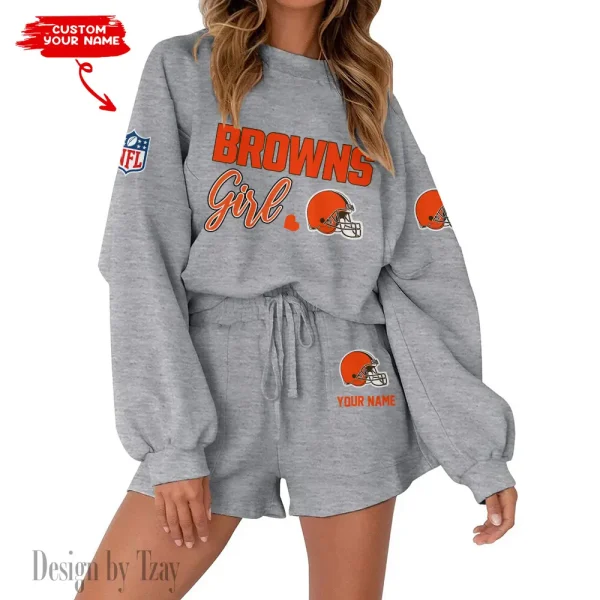 Cleveland Browns Fashionable Casual Women's Sweatsuit New 2025 SPTW2POSS072 - Image 4