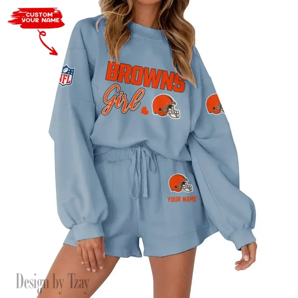 Cleveland Browns Fashionable Casual Women's Sweatsuit New 2025 SPTW2POSS072 - Image 5