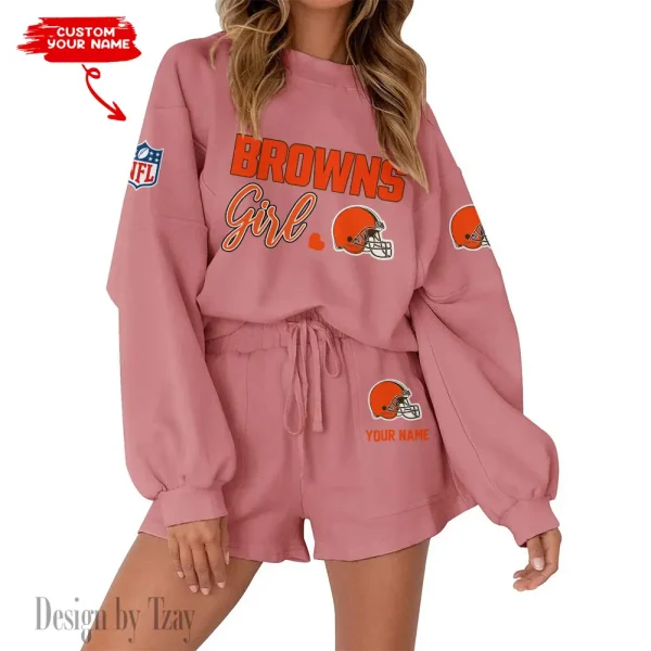 Cleveland Browns Fashionable Casual Women's Sweatsuit New 2025 SPTW2POSS072 - Image 7