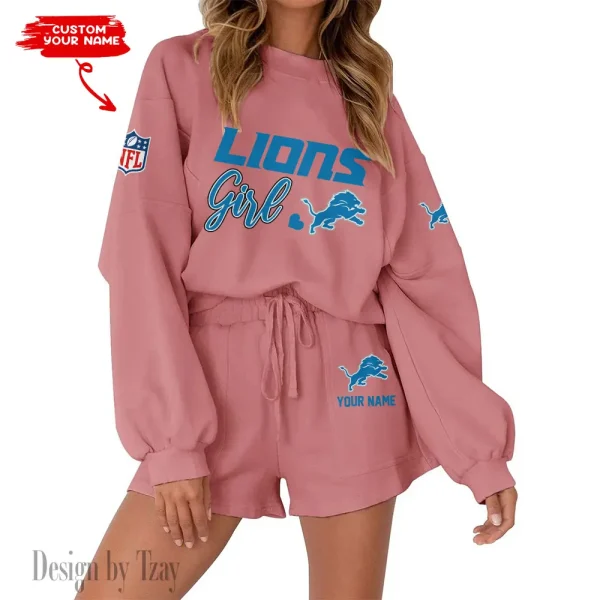 Detroit Lions Fashionable Casual Women's Sweatsuit New 2025 SPTW2POSS075 - Image 2