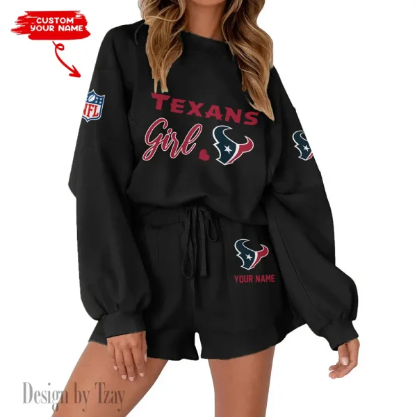 Houston Texans Fashionable Casual Women's Sweatsuit New 2025 SPTW2POSS077