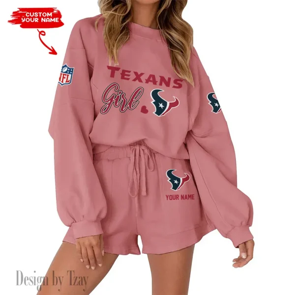 Houston Texans Fashionable Casual Women's Sweatsuit New 2025 SPTW2POSS077 - Image 2