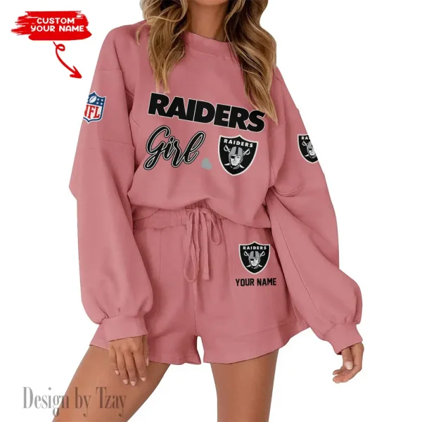 Las Vegas Raiders Fashionable Casual Women's Sweatsuit New 2025 SPTW2POSS081 - Image 2