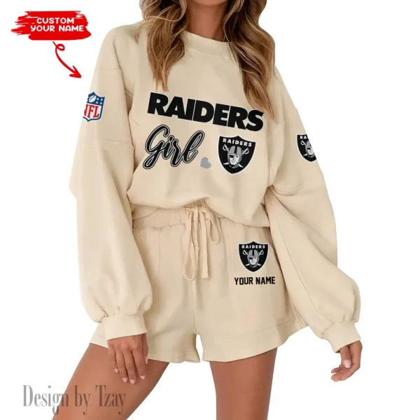 Las Vegas Raiders Fashionable Casual Women's Sweatsuit New 2025 SPTW2POSS081 - Image 3