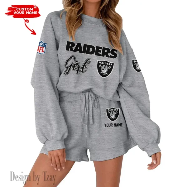 Las Vegas Raiders Fashionable Casual Women's Sweatsuit New 2025 SPTW2POSS081 - Image 5