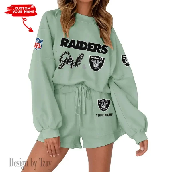 Las Vegas Raiders Fashionable Casual Women's Sweatsuit New 2025 SPTW2POSS081 - Image 6
