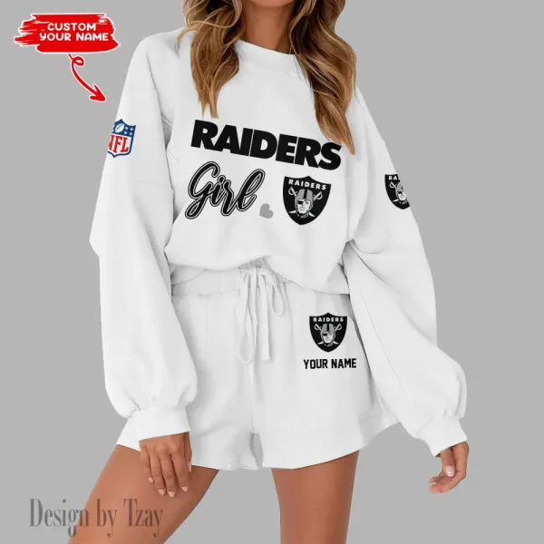 Las Vegas Raiders Fashionable Casual Women's Sweatsuit New 2025 SPTW2POSS081 - Image 7