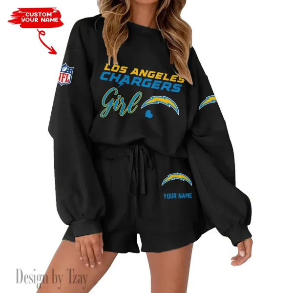 Los Angeles Chargers Fashionable Casual Women's Sweatsuit New 2025 SPTW2POSS082