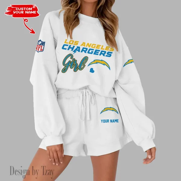 Los Angeles Chargers Fashionable Casual Women's Sweatsuit New 2025 SPTW2POSS082 - Image 2