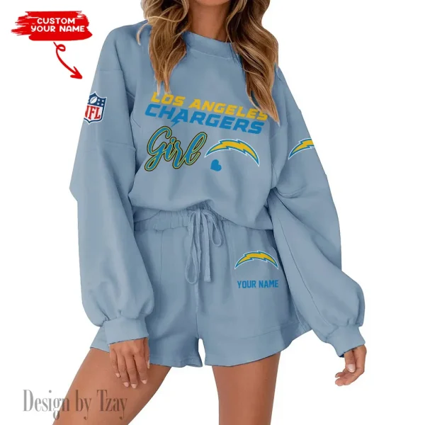 Los Angeles Chargers Fashionable Casual Women's Sweatsuit New 2025 SPTW2POSS082 - Image 4